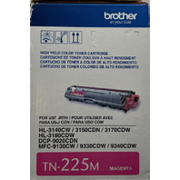 BROTHER GENUINE TN-225M HIGH YIELD COLOR TONER CARTRIDGE GENUINE MAGENTA