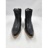 FREEBIRD MAEVE WOMEN'S BLACK SNAKE BOOTIES BOOTS US 10 UK 8 LEATHER
