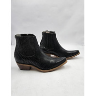 FREEBIRD MAEVE WOMEN'S BLACK SNAKE BOOTIES BOOTS US 10 UK 8 LEATHER