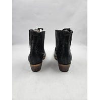 FREEBIRD MAEVE WOMEN'S BLACK SNAKE BOOTIES BOOTS US 10 UK 8 LEATHER