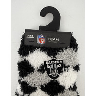 FORBAREFEET APPAREL 109 DIAMOND LAS VEGAS RAIDERS FUZZY SOCKS OSFM