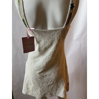 OCEANUS ARIZONA HAND-BEADED MINI DRESS SIZE LARGE WHITE DR007