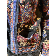 JOHNNY WAS WOMEN'S KATIUSKA SHORT FRINGE JACKET BLACK C56525 SIZE SMALL S