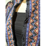 JOHNNY WAS WOMEN'S KATIUSKA SHORT FRINGE JACKET BLACK C56525 SIZE SMALL S