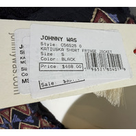 JOHNNY WAS WOMEN'S KATIUSKA SHORT FRINGE JACKET BLACK C56525 SIZE SMALL S