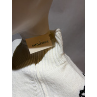 SUNDANCE WOMEN'S IVORY EMBROIDERED COZY HOUR KNIT PULLOVER SIZE S SMALL