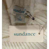 SUNDANCE WOMEN'S IVORY EMBROIDERED COZY HOUR KNIT PULLOVER SIZE S SMALL