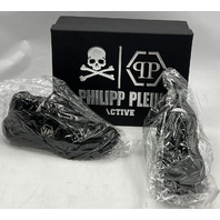 PHILIPP PLEIN RUNNER HEXAGON LABS USC0079 PTE003N LOW-TOP SNEAKERS BLACK SIZE 38