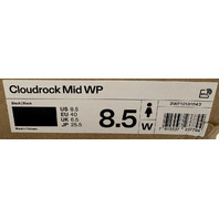 ON CLOUD CLOUDROCK MID WP 3WF10131043 BLACK/BLACK WOMENS SZ 8.5 EU40 HIKING BOOT