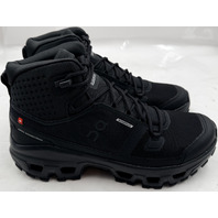ON CLOUD CLOUDROCK MID WP 3WF10131043 BLACK/BLACK WOMENS SZ 8.5 EU40 HIKING BOOT
