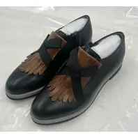 ALL BLACK KLITIE BOW OX 222015 BROWN WOMEN'S LOAFER SLIP ON SIZE EU 38.5 US 8