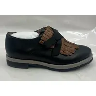 ALL BLACK KLITIE BOW OX 222015 BROWN WOMEN'S LOAFER SLIP ON SIZE EU 38.5 US 8