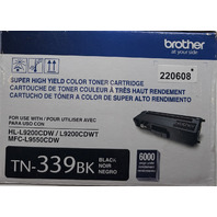 BROTHER GENUINE TN-339BK SUPER HIGH YIELD COLOR TONER CARTRIDGE GENUINE BLACK