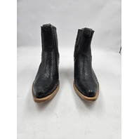 FREEBIRD MAEVE WOMEN'S BLACK SNAKE BOOTIES BOOTS US 8 UK 6 LEATHER