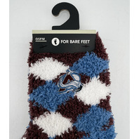LOT OF 6 FORBAREFEET APPAREL 109 DIAMOND COLORADO AVALANCE FUZZY SOCKS OSFM