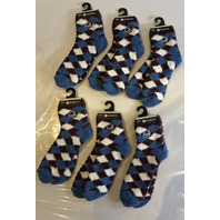 LOT OF 6 FORBAREFEET APPAREL 109 DIAMOND COLORADO AVALANCE FUZZY SOCKS OSFM