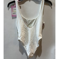 OCEANUS ARIZONA BEADED SWIMSUIT SWIMSUIT XS X-SMALL JERSEY WHITE MULTI SS03087