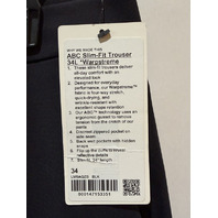 LULULEMON MEN'S ABC CLASSIC-FIT TROUSER 34" X 34L WARPSTREME LM5AQZS BLK BLACK