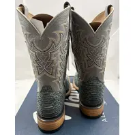 TONY LAMA MEN'S MARIO GREY PYTHON M5C WIDE SQUARE TOE BOOT HE6313 SIZE 9EE