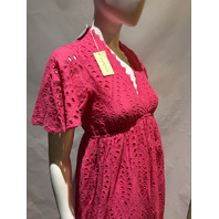 SUNDANCE SHORT SLEEVE EMBELLISHED DRESS IN HOT PINK 113119-PXXS-PUNC SZ PXXS