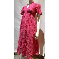SUNDANCE SHORT SLEEVE EMBELLISHED DRESS IN HOT PINK 113119-PXXS-PUNC SZ PXXS