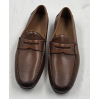 ALLEN EDMONDS MENS SUPER SPORT LEATHER PENNY LOAFERS SZ 10 D CHILI