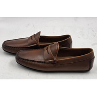 ALLEN EDMONDS MENS SUPER SPORT LEATHER PENNY LOAFERS SZ 10 D CHILI