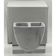 KASSATEX NEW YORK DUCALE ADE-TBH-WB WHITE/BLACK TOOTHBRUSH HOLDER ACRYLIC RESIN