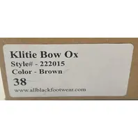 ALL BLACK KLITIE BOW OX 222015 BROWN WOMEN'S LOAFER SLIP ON SIZE EU 38 US 7.5