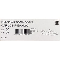 SANTONI CARLOS-P-EAAU60 BLUE MENS US 8 UK 7 SUEDE LOAFERS MCNC18837SA4SEAAU60