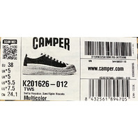 CAMPER TWINS K201626-012 WOMENS MULTICOLOR CASUAL LEATHER SNEAKERS EU 38 US 7.5