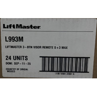 QTY 24 LIFTMASTER L993M 2 00 12381 22651 5 3-BUTTON KEYCHAIN REMOTE S+3 MAX MYQ