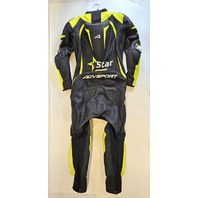 AVGSPORT MONZA R ONE-PIECE RACING SUIT NEON YELLOW-BLACK S52