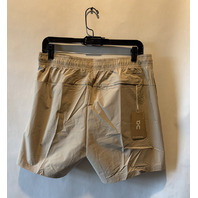 ON MENS RUNNING ON CLOUDS 5" CORE SHORT IN DESERT SZ M MEDIUM 1MF10120603