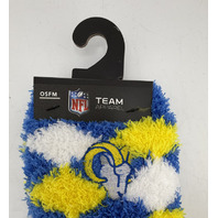 LOT OF 2 FORBAREFEET APPAREL 109 DIAMOND LOS ANGELES RAMS FUZZY SOCKS OSFM
