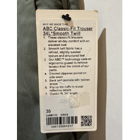 LULULEMON MEN'S ABC CLASSIC-FIT TROUSER SMOOTH TWILL 35 X 34L" LM5B11S SAGE GREEN