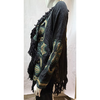 JOHNNY WAS WOMEN'S BIYA DRAPED SWEATER WELDA BLACK C54825 SIZE MEDIUM M