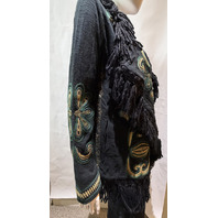 JOHNNY WAS WOMEN'S BIYA DRAPED SWEATER WELDA BLACK C54825 SIZE SMALL S