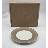 CHRISTOFLE MALMAISON IMPERIAL PORCELAIN UNDERPLATE GOLD FINISH 31CM B07688270