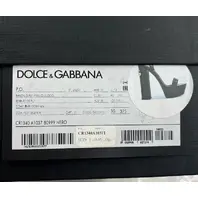 DOLCE & GABBANA POLISHED CALFSKIN KIERA PLATFORM SANDALS CR1340 A1037 BLACK