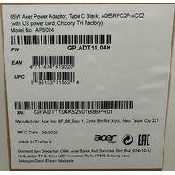 ACER GENUINE APS024 GP.ADT11.04K 65W TYPE C BLACK AC POWER ADAPTER