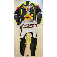 AVGSPORT MONZA R ONE-PIECE RACING SUIT NEON YELLOW-BLACK-WHITE S58