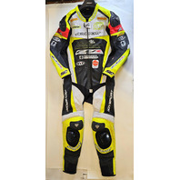AVGSPORT MONZA R ONE-PIECE RACING SUIT NEON YELLOW-BLACK-WHITE S58
