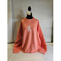 ON RUNNING 1WE10470244 CLUB CREW SWEATSHIRT PULLOVER CORAL XL EXTRA LARGE