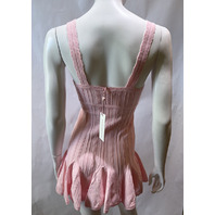 LOVE SHACK FANCY TABATHA POINTELLE MINI DRESS IN PEACH SORBET K2151-3143 SZ S