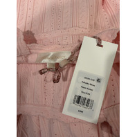 LOVE SHACK FANCY	TABATHA POINTELLE MINI DRESS IN PEACH SORBET K2151-3143 SZ XXS