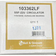 BELL & GOSSETT SSF-22U STAINLESS STEEL CIRC CIRCULATOR PUMP 115V 103362LF 1J71