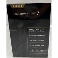 NETGEAR NIGHTHAWK RS700S RS700S-100NAS WIFI 7 BLACK TRI-BAND ROUTER BE19000