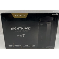 NETGEAR NIGHTHAWK RS700S RS700S-100NAS WIFI 7 BLACK TRI-BAND ROUTER BE19000