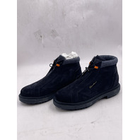 SANTONI CORVAT-D-GEXU60 MENS US 10 UK 9 BLUE SUADE BOOTS MGSM18972OCNAGEXU60